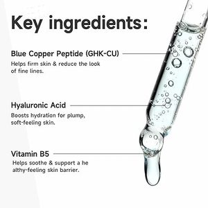 Mavi Bakır Peptidi (%4 GHK-CU) Serum Hyaluronik Asit Vitamin B5 - Yaşlanma Karşıtı İnce Çizgileri Azaltır Kuru Olgun Cildi Besler - Product Image 2