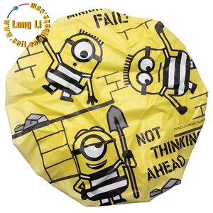 LONGLI <span class=keywords><strong>Bonnet</strong></span> <span class=keywords><strong>de</strong></span> <span class=keywords><strong>bain</strong></span> et <span class=keywords><strong>de</strong></span> douche jetable pour enfants, réglable, personnalisé, écologique, imperméable, en PEVA, motif dessin animé, souple et élastique, 28 cm - Product Image 3