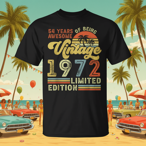 Camiseta vintage de edición limitada del 54.º cumpleaños de 1972 - Product Image 3