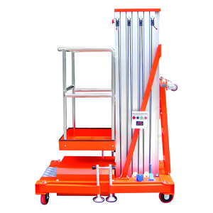 Plataforma de trabajo aéreo de elevación eléctrica de elevación de un hombre, plataforma de trabajo de aluminio portátil, elevador móvil de aluminio Industrial - Product Image 3