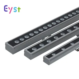 ไฟติดผนังภายนอกอาคาร DMX512RGBW IP65ไฟกันน้ำโคมไฟแถบอลูมิเนียมโคมไฟชายคาเครื่องซักผ้าผนังพลังงานสูง