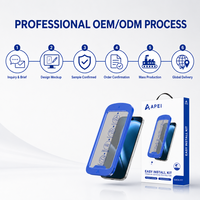 Kit anti-espion de suppression automatique de la poussière, installation facile pour iPhone 15 16 17 18 Pro 18Duo, protecteur d'écran mobile en verre trempé pour la confidentialité