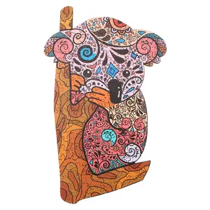 Puzzles en bois pour adultes Puzzle d'artefact forme irrégulière Super amusant inspiré par Koala usine de puzzle en bois de forme irrégulière