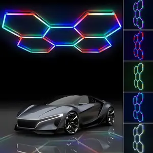 Rgb110v quattro fori di autolavaggio luce a nido d'ape stazione auto Bar colorato Led luci del Garage soffitto