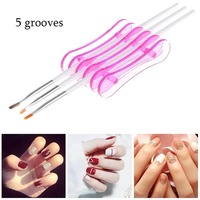Support de rangement 5 compartiments pour pinceaux de nail art, pinceaux de peinture, stylos de nail art et pinceaux de gel UV, pour manucure