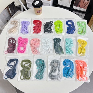 Collier ajustable pour téléphone portable <span class=keywords><strong>Cordon</strong></span> universel pour téléphone en nylon Patch Cross Neck Clip Macaron Color Long Neck Chain Rope - Product Image 3