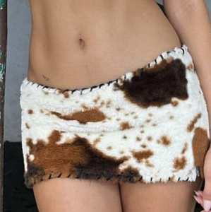 PEEQI Completo Donna alla Moda, Top Corto Senza Maniche in <span class=keywords><strong>Pelle</strong></span> PU con Schiena Scoperta e Pantaloncini/Gonna, Set 2 Pezzi Sexy Stile Y2K Streetwear - Product Image 3