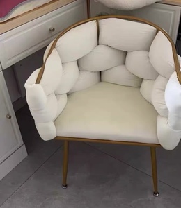 Sillón de Diseño Moderno y Lujoso para Sala de Estar, Muebles para el Hogar, Sofá con Base de Metal, Silla de Terciopelo - Product Image 5