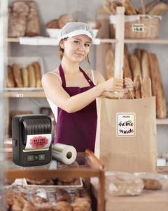 Étiqueteuse avec ruban adhésif, étiqueteuse Bluetooth portable, imprimante thermique de 2 pouces pour les petites entreprises, expédiée depuis un entrepôt étranger - Product Image 5