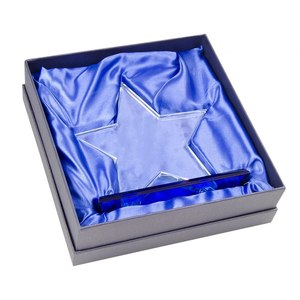 Trofeo Stella di Cristallo con Base Blu 160X160X10 mm per Premi e Riconoscimenti - Product Image 3