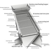 Machine de criblage industrielle électrique compacte YUNWEI à 3 sorties, en acier inoxydable, pour le nettoyage et la calibrage des grains de café