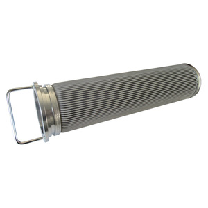 Élément filtrant plissé en acier inoxydable 125*540 personnalisé filtre fondu entièrement soudé avec composants du noyau du moteur - Product Image 1