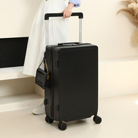 Koper Mewah 24 Inci, Modis, Tahan Lama, Bahan ABS+PC, Cangkang Keras, Port Pengisian Daya USB, Roda Spinner Aluminium Senyap, Ukuran Besar