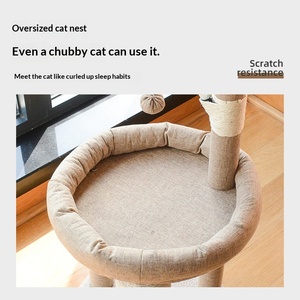 Venta Directa de Fábrica al por Mayor: Árbol para Gatos Pequeño con Poste Rascador y Juguete Colgante de Bola - Plataforma Acogedora para Gatos, Árbol de Escalada para Gatos OEM - Product Image 4