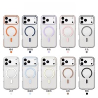Coque de téléphone magnétique transparente Best-seller pour iPhone 17 Air 16 15 Pro Max, placage acrylique, pare-chocs robuste, dos rigide transparent