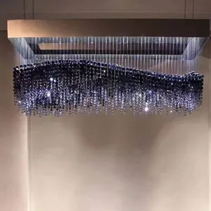 Hedendaagse Grote Motief Home Fancy Hanglamp Glas Verzonken 3d Ontwerp Luxe Plafond Verlichting