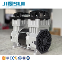 Compresseur d'air silencieux sans huile 220V 1.8KW Moteur à haut débit d'air Compresseur d'air à piston à double cylindre