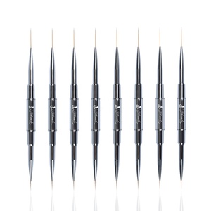 Cepillo delineador de doble cara, mango de metal, color plateado, Gel sintético UV, <span class=keywords><strong>2021</strong></span> - Product Image 3