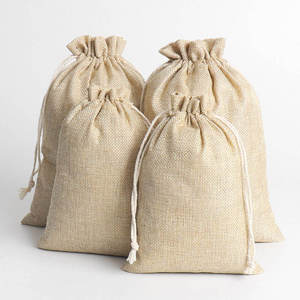 Nhà Máy Lớn Màu Vàng Sọc Vải Gai Dầu Túi Nhỏ Bông Cây Gai Dầu Linen Dây Kéo Bao Bì Cho Đồ Trang Sức Đồ Chơi Lưu Trữ - Product Image 4