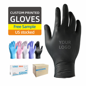 Gants jetables en nitrile et caoutchouc, sans poudre, avec logo personnalisé, pour examen, lavage de vaisselle, usage industriel et médical - Product Image 3