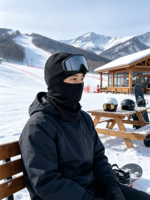 Masque facial de ski personnalisé avec logo, masque facial coupe-vent pour le cyclisme, la randonnée, le motocyclisme, les sports de plein air, cagoule tricotée pour l'hiver
