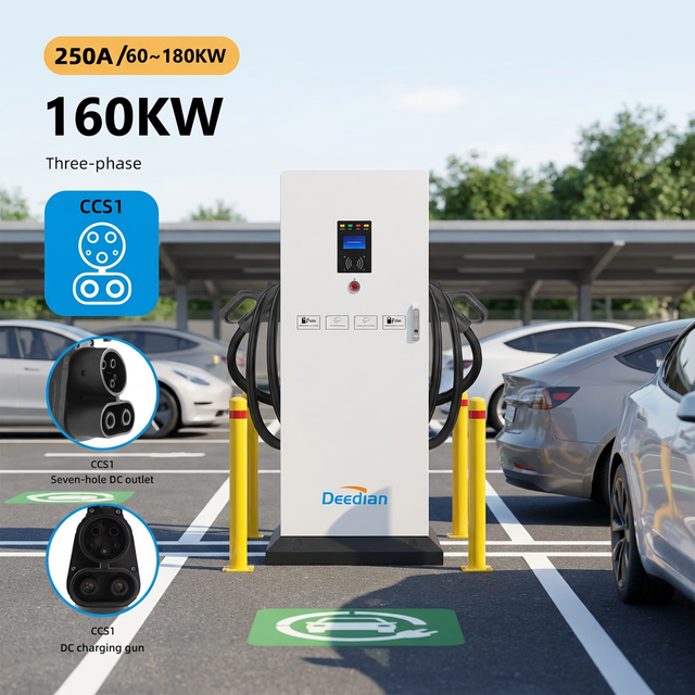 NEW Deedian CCS 160KW Industrial DC Fast EV Charging Station Commercial Use OCPP 1.6J/2.0.1 Supported Floor Mounted 2-Year