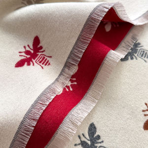 韓国風レディース両面蜂デザイン2-in-1厚手暖かいカシミヤケープ多用途ロングスカーフ秋冬用 - Product Image 4