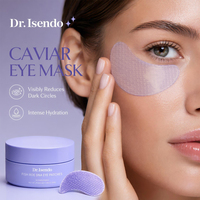 Masque en tissu nourrissant pour les yeux au caviar et PDRN, anti-cernes et anti-poches, pour tous types de peaux, cadeau de voyage et de soin personnel pour femme