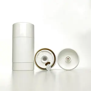 50ml (1.7oz-2.5oz) plastik daur ulang stik deodoran kemasan kedap udara dengan tutup sekrup untuk kosmetik