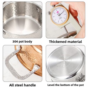 Olla Individual <span class=keywords><strong>para</strong></span> Hot Pot, Acero Inoxidable 304, Compatible con Inducción, Pequeña, Comercial, <span class=keywords><strong>para</strong></span> Uso Doméstico, Magnética, Universal, <span class=keywords><strong>para</strong></span> una Persona - Product Image 4