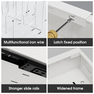 Organizador de Gabinete Extraíble Moderno, Cajón Deslizante Debajo del Fregadero, Estante de Almacenamiento de Metal Resistente para Cocina, Despensa, Gabinete Profesional - Product Image 4
