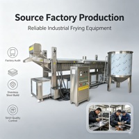 Machine de friture industrielle continue à bande transporteuse en acier inoxydable pour frites et chips