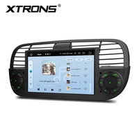 Estéreo para Auto Android de 7 Pulgadas, Negro, para Fiat 500 2007-2015, Qualcomm 665, 8+256GB, Pantalla QLED IPS, GPS, HD, Salida Óptica RCA, CE-XTRONS
