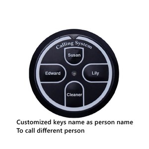 Banque électrique sans fil à 4 touches ou <span class=keywords><strong>cloche</strong></span> d'appel de supermarché ou de <span class=keywords><strong>restaurant</strong></span> - Product Image 5