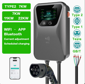 Chargeur mural pour véhicules électriques domestiques 7kW 11kW 22kW Type1 Type2 NFC LCD Smart Wallbox pour véhicules électriques à énergie nouvelle - Product Image 4