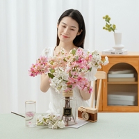 MW24831 Fleurs de Cerisier Artificielles Fausses Fleurs de Pêche pour Vase Décoration de Printemps Arrangement de Table à Domicile pour Fête de Mariage