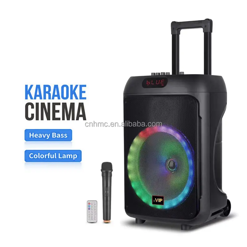 JT-1278 neue 30W Trolly Lautsprecher 12 Zoll tragbare Audio Player Lautsprecher mit Karaoke