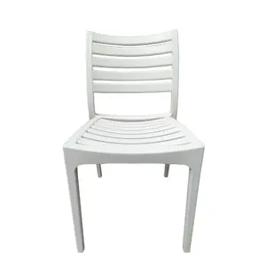 全白仿古奢华现代餐椅Pp腿廉价批发塑料椅透气符合人体工程学的Sillas De Comedor