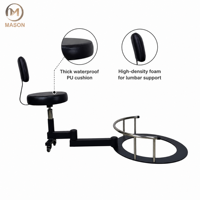 Base de chaise d'ordinateur pivotante en acier, design moderne et épuré, châssis épaissi, support étoile à cinq branches électroplaqué, pour usage commercial