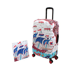 Housse de bagage de voyage imprimée numérique personnalisée housse de valise élastique en Spandex de protection fabriquée en Turquie matériau principal tissu plastique - Product Image 1