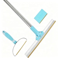 Ensemble de 3 grattoirs à poils d'animaux avec manche long réglable pour canapé, tapis et tapis de sol