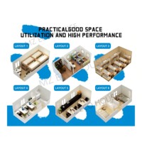 Maison conteneur pliable de 20 pieds, préfabriquée, de luxe, moderne, modulaire, mobile, légère, écologique, pour habitation, bureau, villa, parc