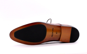 Dernier modèle de chaussures derby rétro pour homme, en cuir véritable, chaussures de ville officielles - Product Image 6