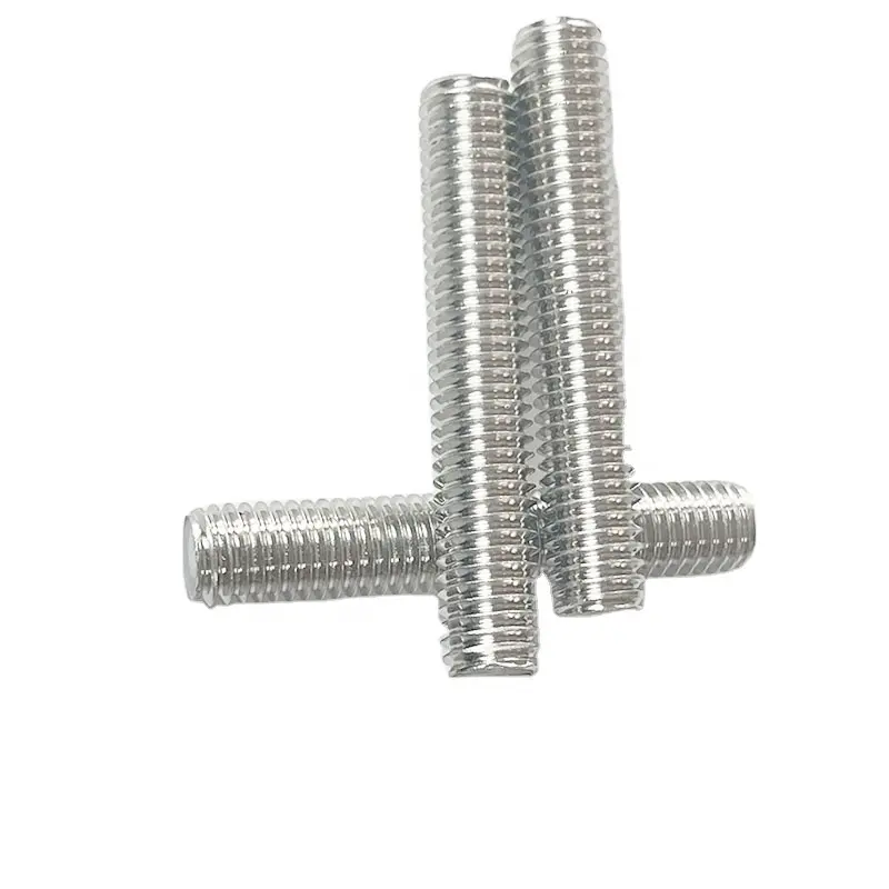 Barra roscada Clase 4,8 Acero al carbono Tornillo de plomo Chapado en zinc Perno de varilla roscada con rosca completa