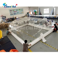 Couverture de piscine gonflable suspendue, bâche en forme de dôme à bulles