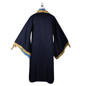 Disfraz de Ren Shi para hombre, estilo antiguo, Hanfu, azul marino, ribete dorado, primavera 2024 - Product Image 3
