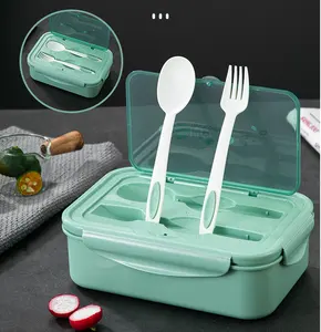 Superior Salad Container for Lunch To Go Salad Bowl Lunch Box Container with 3 Compartment Bento-Style Tray for kids men women
