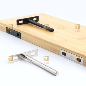 Invisible Bracket T-Shaped Wall Mounted Shelf Support 8mm Iron Durable Furniture Connector - Product Image 2