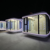 Maison préfabriquée moderne - Design capsule spatiale, structure en acier Apple Cabin, maisons mobiles