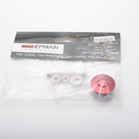 EPMAN Kit de Verrous de Capot Universels en Aluminium à Déblocage Rapide par Bouton Poussoir pour Capots de Course en Fibre de Carbone et Clips de Verrouillage de Pare-chocs